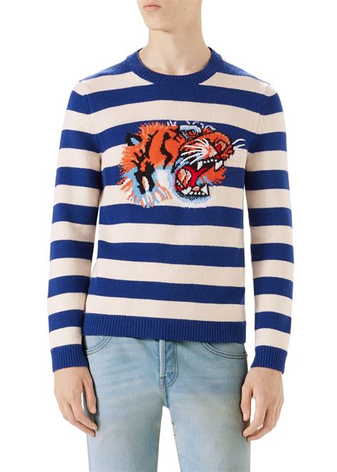 gucci tiger striped sweater drake bell|gucci tiger accessories.